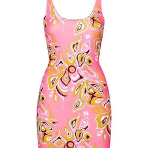 Graphic print mini dress